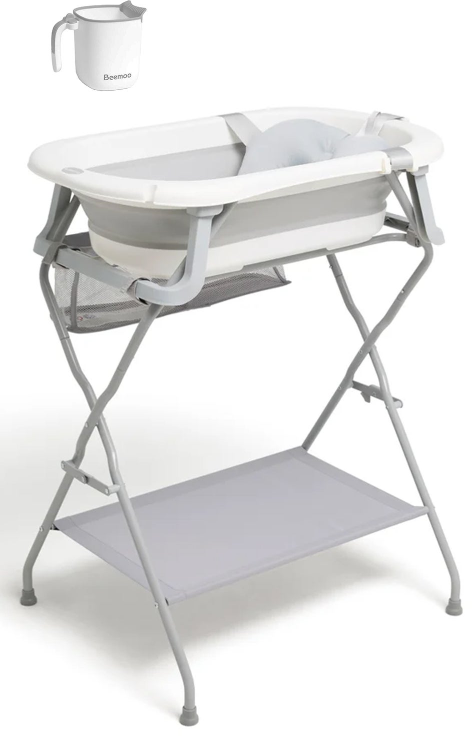 Beemoo CARE Assist Badewanne inkl. Badestütze, Badestativ & Duschkanne, White/Grey Beemoo CARE Assist Badewanne inkl. Badestütze, Badestativ & Duschkanne, White/Grey von Beemoo