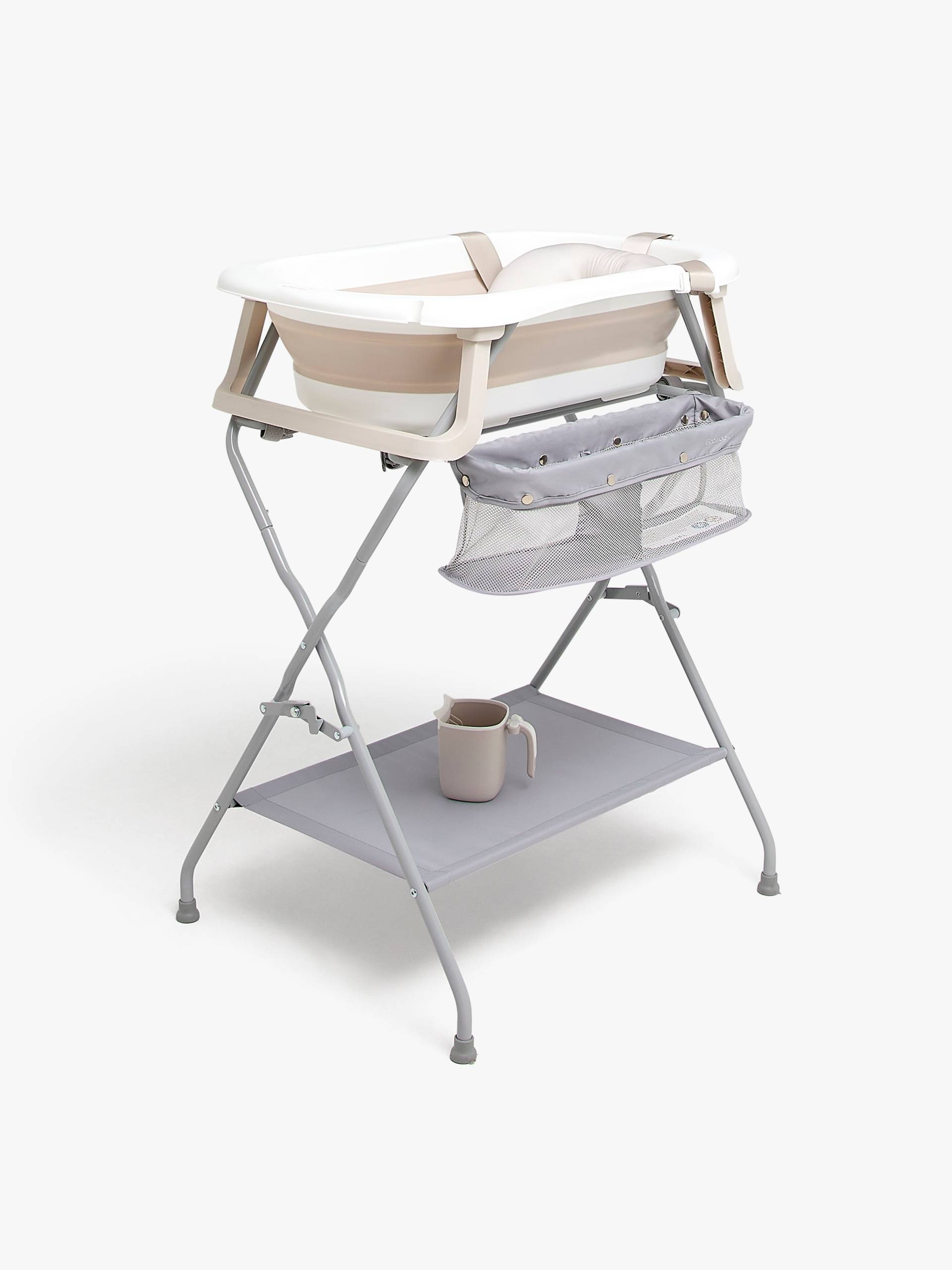 Beemoo CARE Assist Badewanne inkl. Badestütze Stativ &  Duschkanne, Beige von Beemoo