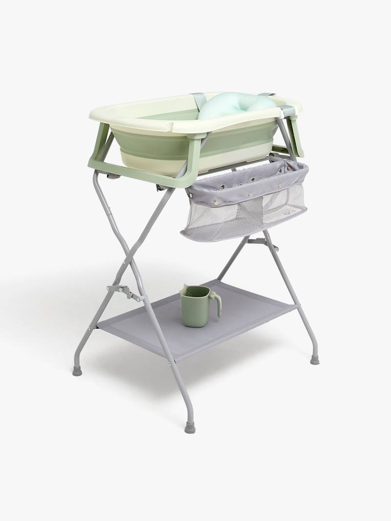 Beemoo CARE Assist Badewanne inkl. Badestütze Stativ &  Duschkanne, Soft Green von Beemoo