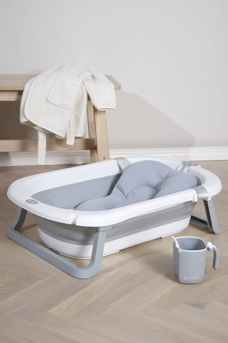 Beemoo CARE Assist Badewanne inkl. Badestütze &  Duschkanne, White/Grey von Beemoo