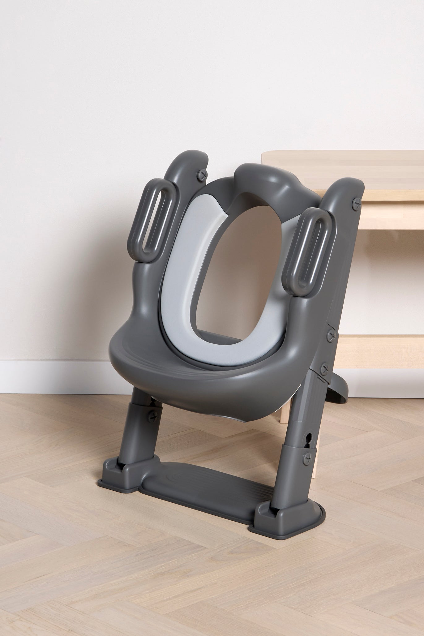 Beemoo CARE Assist Toilettensitz mit Leiter, Deep Grey von Beemoo