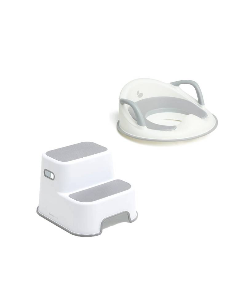 Beemoo CARE Assist Toilettensitz &  Tritthocker, White/Grey von Beemoo