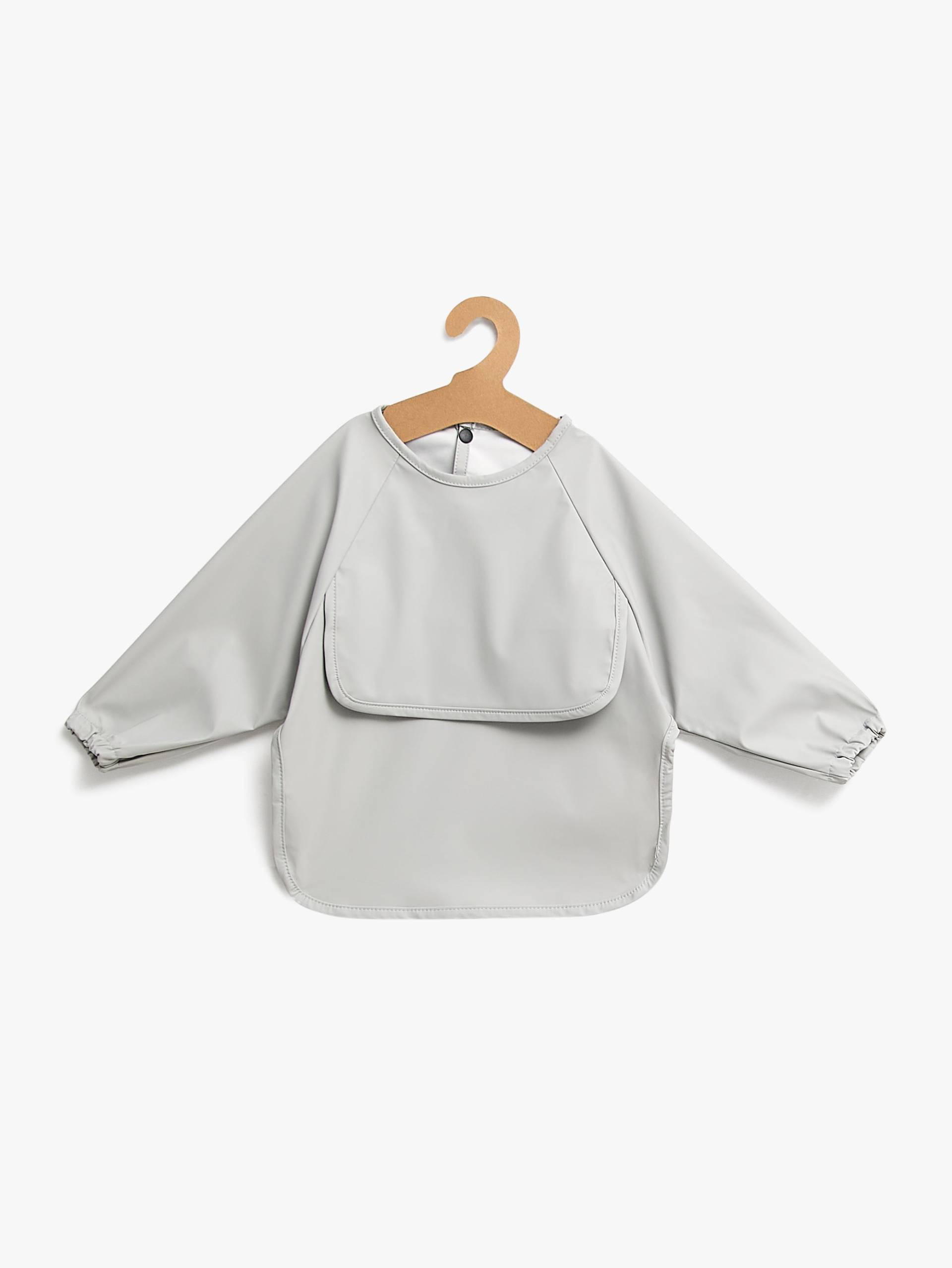 Beemoo CARE Bib Langärmliges Lätzchen, Light Grey von Beemoo