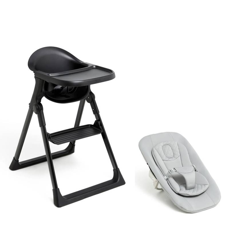 Beemoo CARE Harmony Hochstuhl inkl. Neugeborenen-Set, All Black von Beemoo