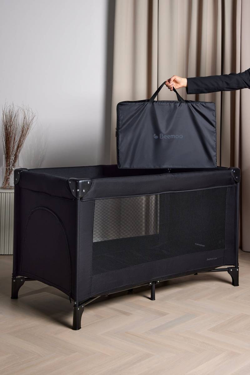 Beemoo CARE QuickFold Reisebett inkl. Matratze, Black von Beemoo