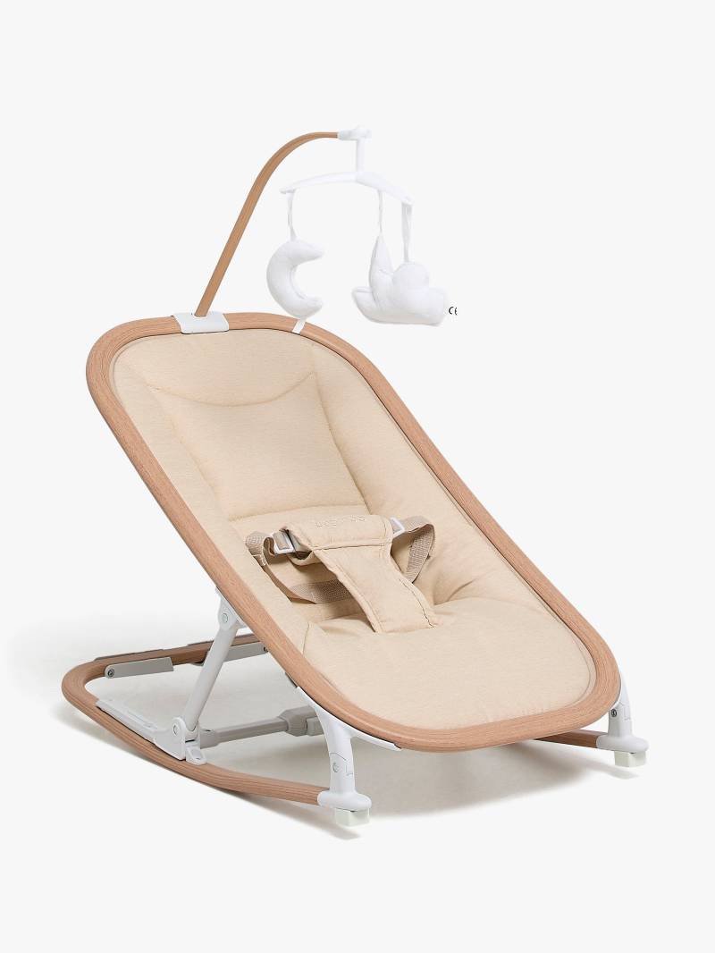 Beemoo PLAY Soothe Babywippe, Soft Beige/Nature von Beemoo