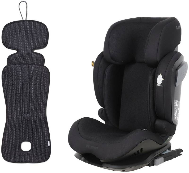 Beemoo Recline i-Size Kindersitz inkl. Ventilierendem Sitzpolster, Black Mesh/Antracit von Beemoo