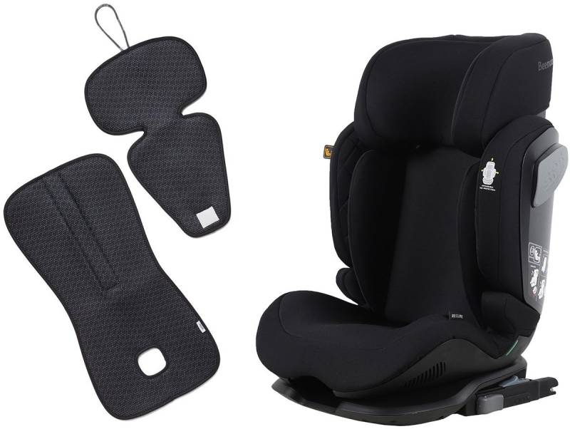 Beemoo Recline i-Size Kindersitz inkl. Ventilierendem Sitzpolster, Black Stone/Antracit von Beemoo
