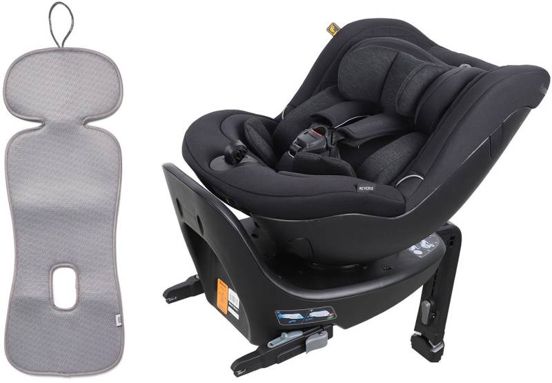 Beemoo Reverse i-Size Rückwärtsgerichteter Kindersitz inkl. Ventilierendem Sitzpolster, Black Stone/Grey von Beemoo