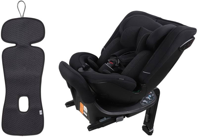 Beemoo Rotate i-Size Wendbarer Kindersitz inkl. Ventilierendem Sitzpolster, Black Stone/Antracit von Beemoo