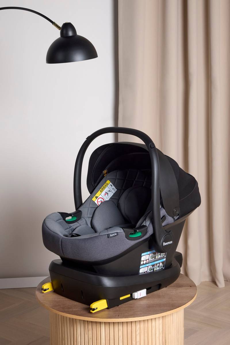 Beemoo Route i-Size Babyschale inkl. ISOFIX-Basis, Mineral Grey von Beemoo