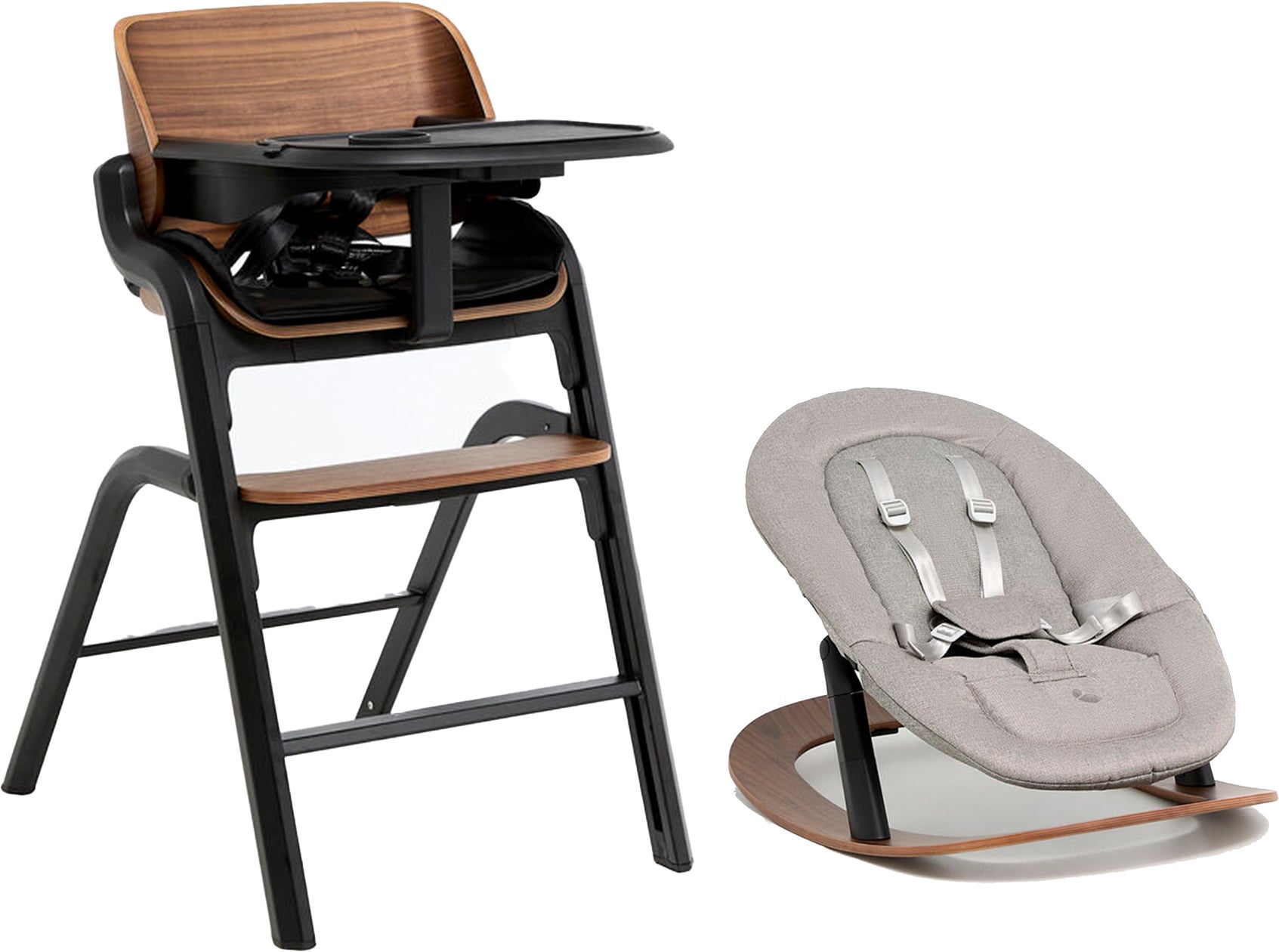 Beemoo Selection Life Hochstuhl inkl. Babywippe, Walnut/Grey Beemoo Selection Life Hochstuhl inkl. Babywippe, Walnut/Grey von Beemoo