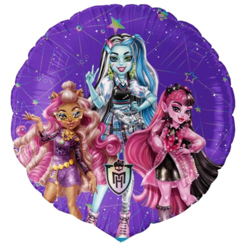 BeenSmile, Luftballons Geburtstag Monster High, Geburtstagsdeko Mädchen und junge, Heliumballon auch für Luft geeignet, sehr widerstandsfähiges material, 46 Cm von BeenSmile