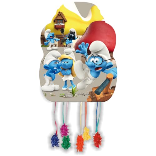 BeenSmile, PIÑATA Medium PITUFOS, Partyzubehör, Pinata zum Befüllen mit Spielzeug oder Leckereien, Dekoration für Kinderpartys, Geburtstage und Feiern von BeenSmile