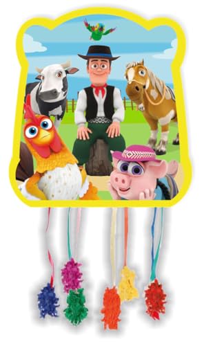 BeenSmile, Geburtstagpinata Zenon Bauernhof, Partyzubehör, Pinata zum Befüllen mit Spielzeug oder Leckereien, Dekoration für Kinderpartys, Geburtstage und Feiern von BeenSmile