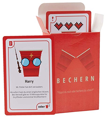 BeerBaller BECHERN® - Der ultimative Mix aus Kings Cup & Flip Cup | Das Kult Trinkspiel | 69 Spielkarten | Partyspiele für Erwachsene | Saufspiele | Trinkspiele | Partyspiel ab 18 von BeerBaller