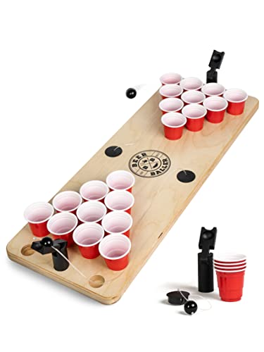 BeerBaller® Shot Pong - Bierpong als Shot Version | Trinkspiel Highlight 2023 | inkl 24 Shot Beer Pong Becher | Party Gadgets | Trinkspiele für Erwachsene | Saufspiele Partyspiele ab 18 von BeerBaller