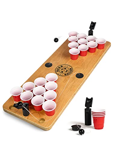 BeerBaller® Shot Pong Cherry - Bierpong als Shot Version | Trinkspiel Highlight 2023 | 24 Shot Beer Pong Becher | Party Gadgets | Trinkspiele für Erwachsene | Saufspiele Partyspiele ab 18 von BeerBaller