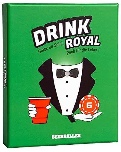 BeerBaller® Drink Royal - GLÜCK IM Spiel, Pech FÜR DIE Leber - Die Trinkspiel Neuheit 2024 - Partyspiel - Saufspiel - Kartenspiel - Geschenkidee von BeerBaller