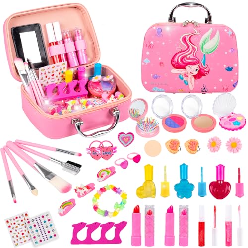 Kinderschminke Set Mädchen,Spielzeug ab 4 5 6 Jahre Schminkkoffer Mädchen,Waschbar Schminke Kinder Makeup Set,Schminkset Mädchen Schminktasche Mädchen Geschenke für Mädchen 3 4 5 6 7 8 9 Jahre Kinderschminke Set Mädchen,Spielzeug ab 4 5 6 Jahre Schminkkoffer Mädchen,Waschbar Schminke Kinder Makeup Set,Schminkset Mädchen Schminktasche Mädchen Geschenke für Mädchen 3 4 5 6 7 8 9 Jahre von Beeyouk