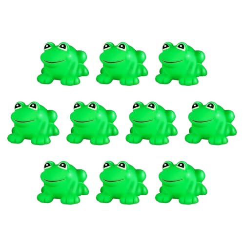 Befeixue Gummifrösche, Froschbadspielzeug, Süße Badspielzeug Mini -Frösche, 10x Mini Squeak Float Dusche Schwimmbadewanne Pool Dekoration Miniatur für Kuchen Dekoration Klassenzimmer Karnevalspreise von Befeixue