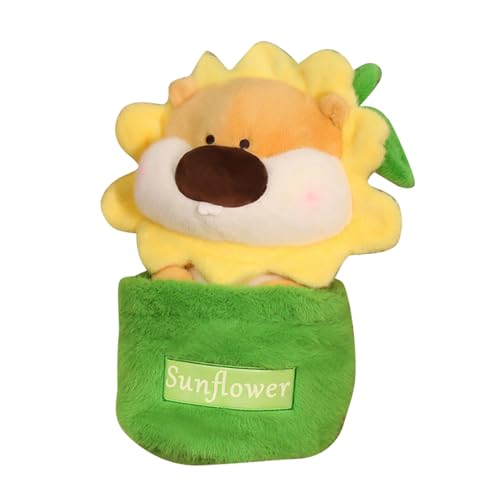 Befeixue Hamster Plüschspielzeug, Hamster ausgestopftes Spielzeug,Sonnenblumenhamster Huggable Toy mit Blumentopf | Kreative süße -Puppe, spielerischer Begleiter für und Mädchen Befeixue Hamster Plüschspielzeug, Hamster ausgestopftes Spielzeug,Sonnenblumenhamster Huggable Toy mit Blumentopf | Kreative süße -Puppe, spielerischer Begleiter für und Mädchen von Befeixue