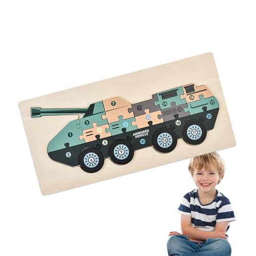 Befeixue Holzpuzzles, Puzzles für Kleinkinder, Kreative Holzpuzzle in Panzerform, Sicheres Kleinkind-Puzzle für Kinder, und Mädchen Befeixue Holzpuzzles, Puzzles für Kleinkinder, Kreative Holzpuzzle in Panzerform, Sicheres Kleinkind-Puzzle für Kinder, und Mädchen von Befeixue