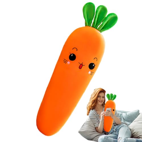 Befeixue Karottenkissen Plüschtier | 50cm Cartoon Plüsch Karotten Wurfkissen | Niedliche Karotten Formen Plüschspielzeug | Große Karottenpuppe Für Wohnzimmer Sofa Dekoration von Befeixue