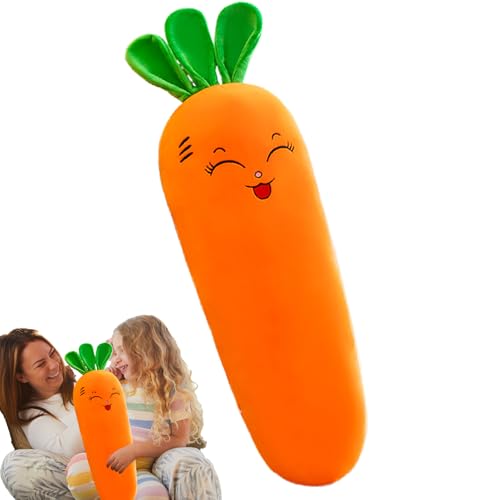 Befeixue Karottenkissen Plüschtier | 50cm Cartoon Plüsch Karotten Wurfkissen | Niedliche Karotten Formen Plüschspielzeug | Große Karottenpuppe Für Wohnzimmer Sofa Dekoration von Befeixue
