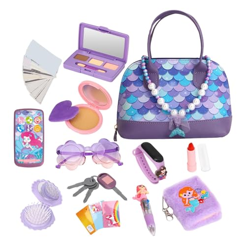 Befeixue Kinder Spielgeldbörse Mit Zubehör | Prinzessin Rollenspiel Spielzeuge | Sensorisches Interaktives Spielset | Für Outdoor Party Familie Schule Festival Zuhause Geburtstag Für Mädchen Ab 3-6 von Befeixue