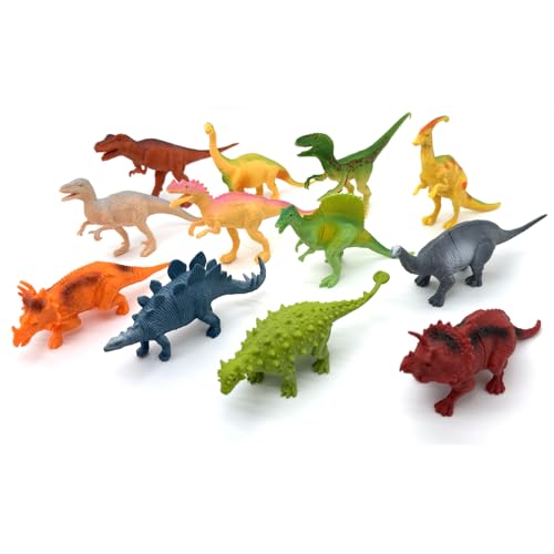 Befunsol Dinosaurier-Spielzeugset, 12 Realistische Figuren mit Aufbewahrungskoffer, Lehrreiches Spielzeug für Kinder 3-7 Jahre von Befunsol