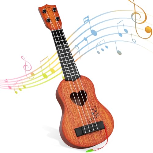 Befunsol Gitarre Ukulele Kinder Spielzeug ab 3 Jahre, Kindergitarre Musikinstrumente Kinder ab 3 4 5 Jahre Mädchen und Junge, Geschenk Mädchen Junge 3 4 5 6 7 Jahre von Befunsol