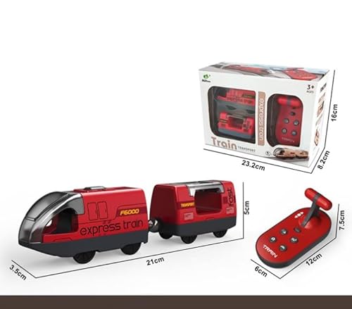 Beginreally Elektrischer Zug mit Fernbedienung, Zugspielzeug mit Stimme und Lichteffekten, Geschenk für Jungen und Mädchen im Alter von 3, 4 und 5 Jahren (Rot) von Beginreally