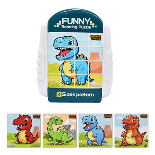16 Teile Drehbares Puzzle, 4-in-1 Puzzle ab 3 4 5 6 Jahre Kinder, Dinosaurier Puzzle Kinder, Geduldspiele für Kinder, Knobelspiele Geschenk für Junge, Mädchen 16 Teile Drehbares Puzzle, 4-in-1 Puzzle ab 3 4 5 6 Jahre Kinder, Dinosaurier Puzzle Kinder, Geduldspiele für Kinder, Knobelspiele Geschenk für Junge, Mädchen von Begonia
