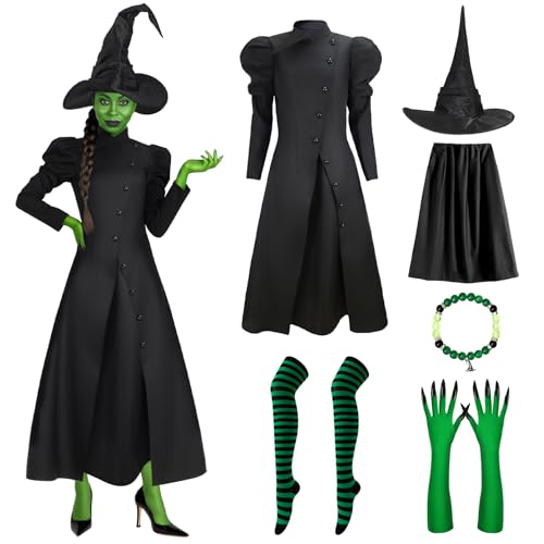Behufun Hexenkostüm für Erwachsene, Cosplay, Schwarz Behufun Hexenkostüm für Erwachsene, Cosplay, Schwarz von Behufun