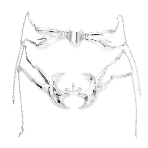 BeiLuo Munson Steampunk-Halbmaske, mechanisch, Metall, industrieller Wind-Gesichtsschmuck, Halloween, Cosplay, Horror-Maske, Cyberpunk, verstellbare Kopfbedeckung für Herren und Damen (mit Riemen) von BeiLuo