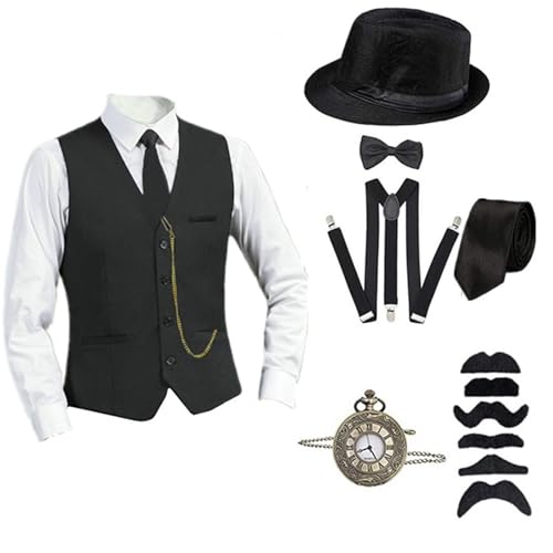20er Jahre Herren Accessoires, Mafia Karneval Kostüm Herren, Faschingskostüme Männer, Fasching Kostüme Herren Hosenträger Herren Kostüm Set Deko, Peaky Blinders Kostüm, Gangster Kostüm 20er Jahre Herren Accessoires, Mafia Karneval Kostüm Herren, Faschingskostüme Männer, Fasching Kostüme Herren Hosenträger Herren Kostüm Set Deko, Peaky Blinders Kostüm, Gangster Kostüm von Beichwtd