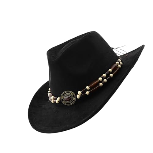 Auffälliger Westernhut, Rollenspiel, Kostüm, Hut, Themenparty, Requisiten, Perlenband, ethnisches Oberteil, Fedoras für Abendparty, Sonnenschutz von Beimus
