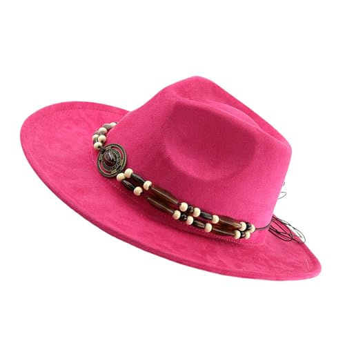 Auffälliger Westernhut, Rollenspiel, Kostüm, Hut, Themenparty, Requisiten, Perlenband, ethnisches Oberteil, Fedoras für Abendparty, Sonnenschutz von Beimus