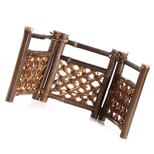 Bambus, Miniatur-Feen, Garten, Ornament, Zaun, Holzlatte für Puppenhäuser, Blumentöpfe, dekorative Lattenzäune, Feengarten von Beimus