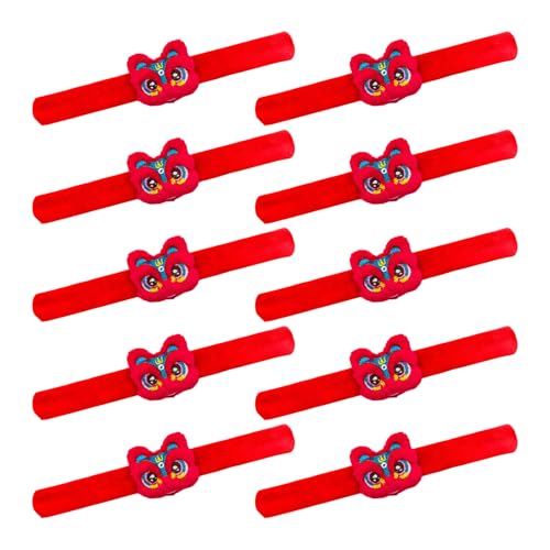Beimus 10 Stück Neujahrs-Slap-Armbänder, verstellbare Armbänder, weiches Plüsch, Tier-Handgelenk-Zubehör für Festivals Beimus 10 Stück Neujahrs-Slap-Armbänder, verstellbare Armbänder, weiches Plüsch, Tier-Handgelenk-Zubehör für Festivals von Beimus