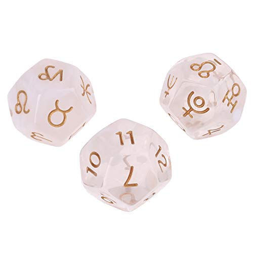 Beimus 3-teiliges Set mit 12-seitigen Schildern aus Acryl für Wahrsagung, mehrseitig Beimus 3-teiliges Set mit 12-seitigen Schildern aus Acryl für Wahrsagung, mehrseitig von Beimus