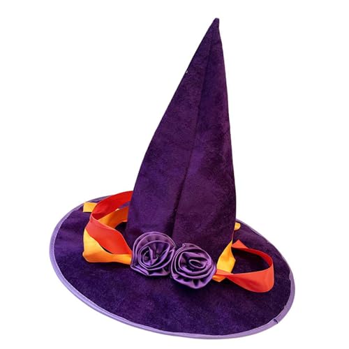Beimus Atmungsaktiver spitzer Hexenhut mit stilvollem Design, Halloween-Kostüm-Zubehör, bequemes Bekleidungszubehör, stilvoller Halloween-Hut Beimus Atmungsaktiver spitzer Hexenhut mit stilvollem Design, Halloween-Kostüm-Zubehör, bequemes Bekleidungszubehör, stilvoller Halloween-Hut von Beimus