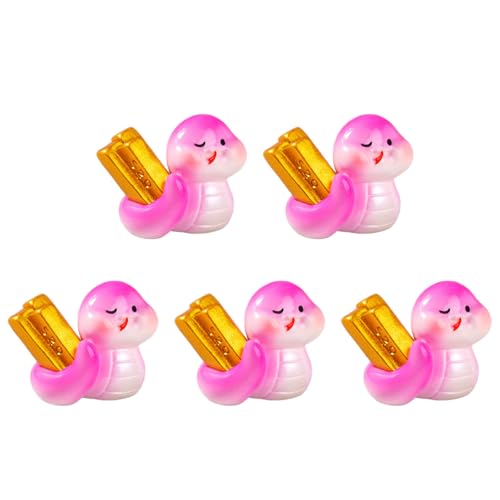 Beimus Chinesische Tierkreiszeichen, farbwechselnde Schlangenfiguren, Tierstatuen für Heimdekoration, Kuchendekoration, 5 Stück Beimus Chinesische Tierkreiszeichen, farbwechselnde Schlangenfiguren, Tierstatuen für Heimdekoration, Kuchendekoration, 5 Stück von Beimus
