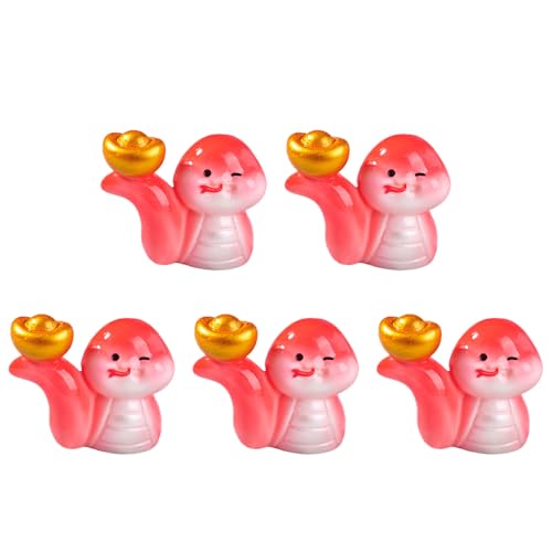 Beimus Chinesische Tierkreiszeichen, farbwechselnde Schlangenfiguren, Tierstatuen für Heimdekoration, Kuchendekoration, 5 Stück Beimus Chinesische Tierkreiszeichen, farbwechselnde Schlangenfiguren, Tierstatuen für Heimdekoration, Kuchendekoration, 5 Stück von Beimus