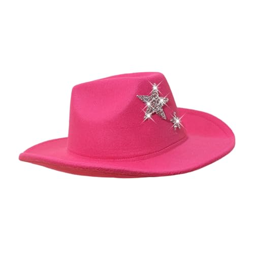 Beimus Glitzernder Stern Pailletten Hut Westernhut Junggesellenabschied Halloween Frauen für Alltag und Party Casual von Beimus