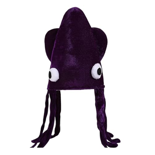 Beimus Lustiger Tintenfischhut mit langen Quasten für Maskerade, Party, Cosplay, Event, weiche Kopfbedeckung für Bühnenshow, Halloween, Verkleidungsparty-Hut Beimus Lustiger Tintenfischhut mit langen Quasten für Maskerade, Party, Cosplay, Event, weiche Kopfbedeckung für Bühnenshow, Halloween, Verkleidungsparty-Hut von Beimus