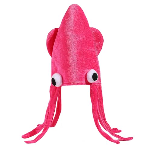 Beimus Lustiger Tintenfischhut mit langen Quasten für Maskerade, Party, Cosplay, Event, weiche Kopfbedeckung für Bühnenshow, Halloween, Verkleidungsparty-Hut Beimus Lustiger Tintenfischhut mit langen Quasten für Maskerade, Party, Cosplay, Event, weiche Kopfbedeckung für Bühnenshow, Halloween, Verkleidungsparty-Hut von Beimus
