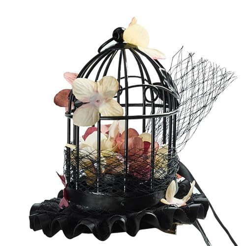 Beimus Punk Spitze Blume Vogelkäfig Zylinderhut Haarspange viktorianische Unisex Kopfbedeckung für Themenpartys Fotografie Kopfschmuck Requisiten Gothic Hut für formelle Veranstaltungen von Beimus