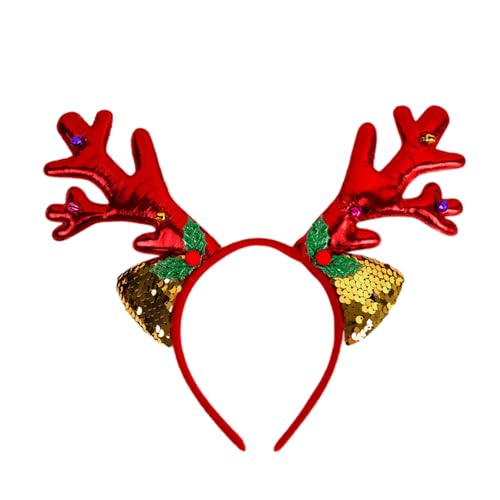 Beimus Weihnachtsdekoration für Erwachsene und Kinder, Weihnachts-Rentier-Haarreif mit Glocken, Bühnenshow, Haarband, Festival, Feiern, Kopfbedeckung Beimus Weihnachtsdekoration für Erwachsene und Kinder, Weihnachts-Rentier-Haarreif mit Glocken, Bühnenshow, Haarband, Festival, Feiern, Kopfbedeckung von Beimus